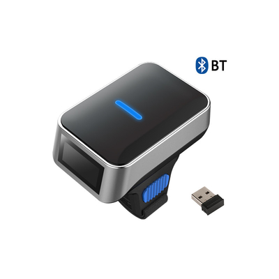 Мини 1D 2D CMOS беспроводный сканер штрих-кодов носимый Bluetooth Ring Finger QR-код сканер